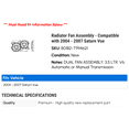 thumbnail image 2 of Radiator Fan Assembly - Compatible with 2004 - 2007 Saturn Vue 2005 2006, 2 of 2