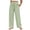 Green, variant on Women's Fashion Solid Color Elastic Waist Casual Pocket Straight Leg Loose Pants