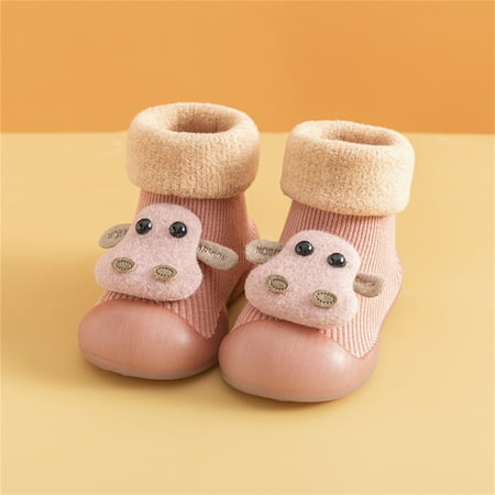 

Hunpta Toddler Shoes Kids Infant Baby Boys Girls Shoes First Walkers Thick Warm Cute Cartoon Animals Antislip Prewalker Sneaker