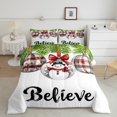 thumbnail image 2 of Xmas Bedding Set,Cartoon Snowman Comforter Sets Full Size,Christmas Gift Down Comforter,Rustic Christmas Tree Bed Set, 2 of 7