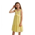 thumbnail image 2 of RMGVDSD Girls Summer Dresses Ruffle V-Neck Sleeveless Waist Casual Sundress Solid Color Fashion Boho Beach Party Sundress Girls Dress 7-8 Years, 2 of 9