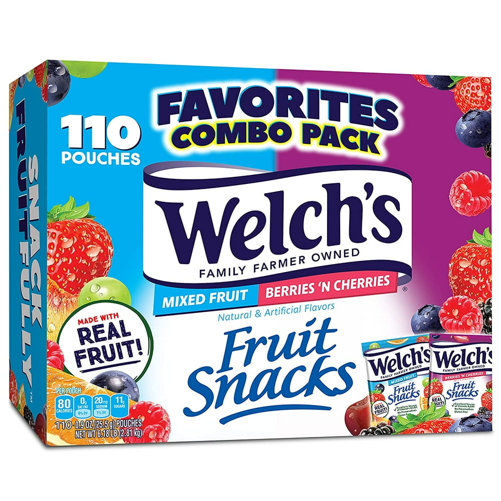 cherries and berries fruit snacks