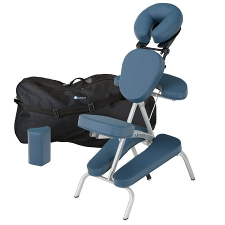 EARTHLITE Vortex Portable Massage Chair Package - Portable, Compact, Strong and Lightweight (15lb) incl. Carry Case, Sternum Pad &