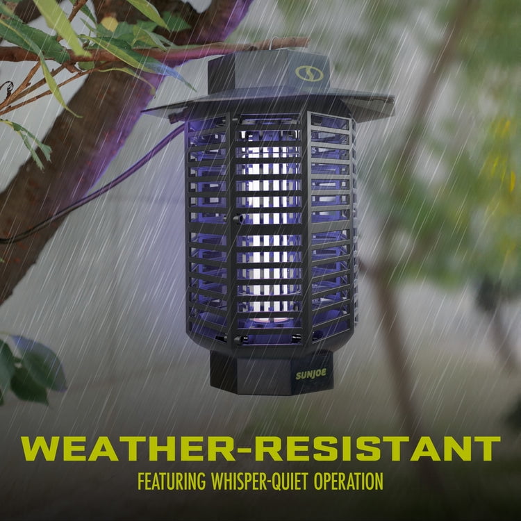 Open Box Sun Joe SJ-BZ18W | 18-Watt UV Indoor/Outdoor Bug Zapper | 1600 sq ft Coverage | Whisper Quiet Operation | For Mosquitos, Flies, Gnats, Moths, and More