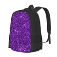 thumbnail image 2 of Daiia Purple Glitter Backpack for Men and Women -Durable Backpack Large Capacity, Water-Resistant Bag with Adjustable Straps and Laptop Compartment, 2 of 9