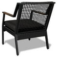 thumbnail image 5 of Real Flame Calvin Aluminum Patio Dining Arm Chair in Black (Set of 2), 5 of 7