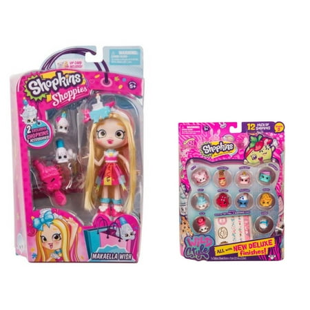 Shopkins Wild Style Season 9 Wild Style Makaella Wish Shoppie Doll and 12 Pack (random styles) Bundle