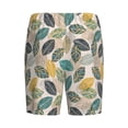 thumbnail image 2 of Lsque Vintage Leaves Mens Sleep Pajama Shorts,Short Pajama Pants, Cotton Ultra-Soft Knit-Large, 2 of 9