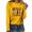 Yellow, variant on UTTOASFAY Merry Christmas Women Casual Long Sleeve O-Neck Sweatshirt Pullover Blouse Black M