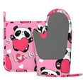 thumbnail image 3 of Disketp Panda Heart Valentine Pink Oven Mitts And Potholders Bbq Gloves-Oven Mitts And Pot Holders With Recycled Infill Silicone Non-Slip Cooking Gloves For Cooking Baking Grilling, 3 of 9