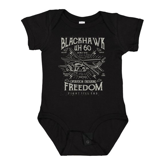 Inktastic Black Hawk Military Boys or Girls Baby Bodysuit