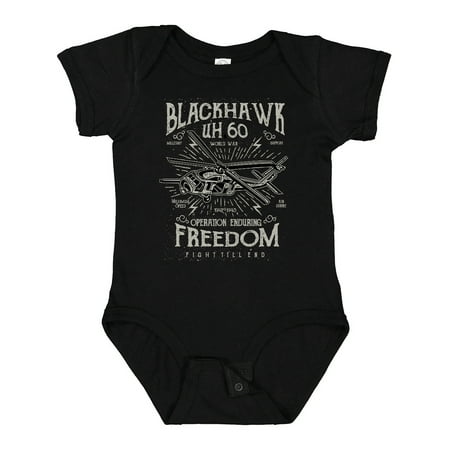 

Inktastic Black Hawk Military Boys or Girls Baby Bodysuit