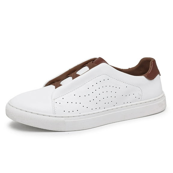 Men's Summer Casual Loafers Slip On Leather Shoes Lightweight Driving Shoes Male Casual Sneakers Flats Walking Shoes