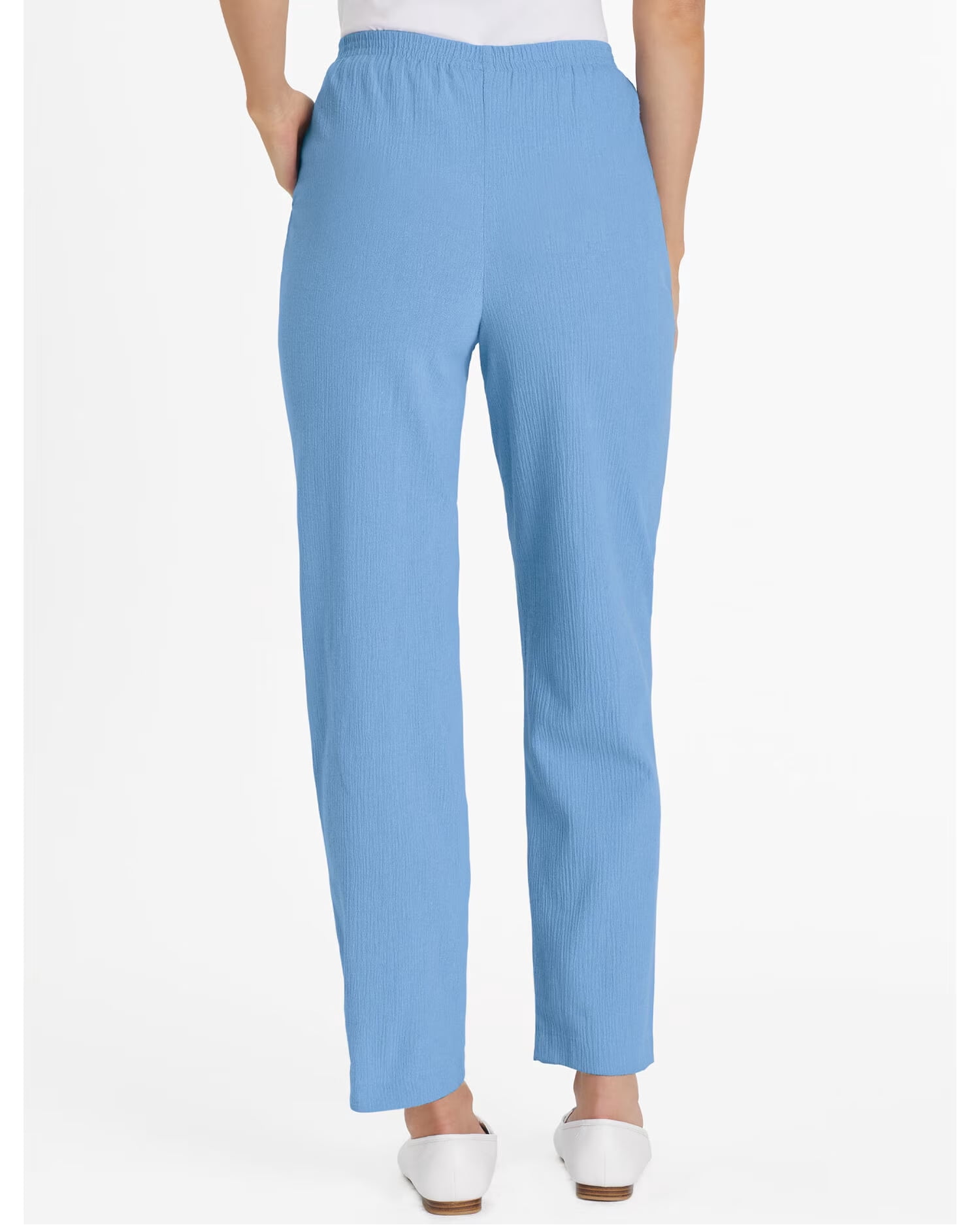 Blair Womens Crinkle Calcutta Cloth Pull-On Pants