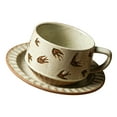 thumbnail image 4 of Taza de té de taza de café, regalo de inauguración de la casa con asas, fácil de limpiar con adornos de platillo para casa, bar, café, uso comercial,, 4 of 8