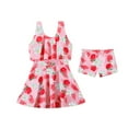 thumbnail image 3 of ATOGUTA Girls' 2 Piece Swimdress Princess Pleated Skirt Swimwear Bathing Suit Dress with Shorts Pink, Size 4T-14, 3 of 3