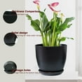 thumbnail image 5 of Modern Black Plant Container with Drainage Holes for Garden Enthusiasts and Plant Lovers, 5 of 8
