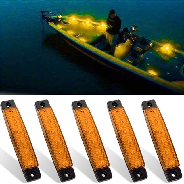 Luces Marinas 12V Luces De Navegación Marina A Prueba De Agua Luz De Popa Para Kayak De Barco 5 Uds Yuarrent VI012637-05