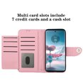 thumbnail image 3 of for Motorola Edge 40 Neo Wallet Case, Elegant Card Holder Cash Slot PU Leather Kickstand Wrist Strap Shockproof Protective Flip Women Girls Case Cover for Motorola Edge 40 Neo, Pink, 3 of 7
