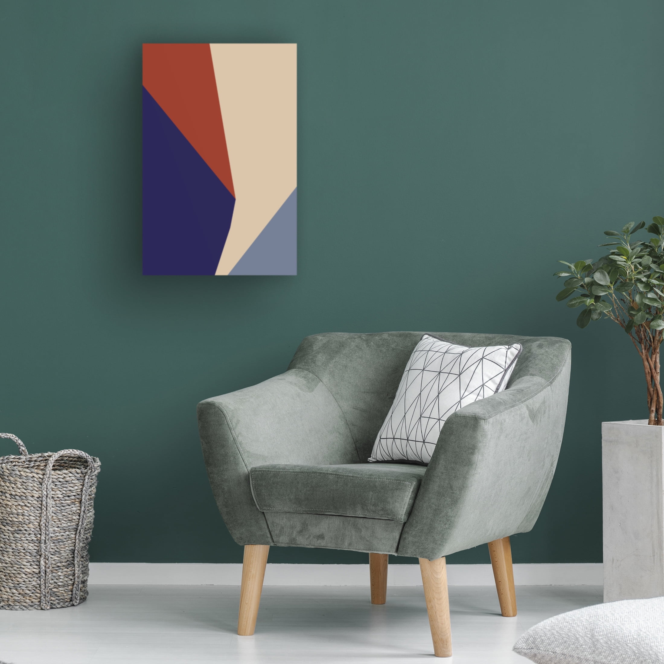 Canvas Wall Art - Pictufy Studio 'Color Blocks 03' Wall Art for Living Room, Bedroom, or Office Décor by Trademark Fine Art - 16 x 24 Inches