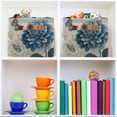 thumbnail image 6 of Foldable Storage Basket,Canvas Fabric Foldable Storage Bins with Handles Open Home Storage Bins Boxes for Toy Book Shelf Closet Baskets Blue Flower with Butterflies, 6 of 8