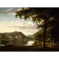 thumbnail image 2 of Thomas Jones 18x15 Black Ornate Wood Framed Double Matted Museum Art Print Titled - Landscape with View on the River Wye. (circa 1772), 2 of 5