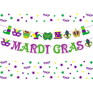 Mardi Gras Door Banner, 71'' x 12'' Mardi Gras Sign Banner, Mardi Gras Door  Decorations, Mardi Gras Party Supplies for Home Decorations Purple Outdoor  Mardi Gras Decorations : Buy Online at Best