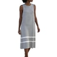 thumbnail image 2 of Mifsaly Midi Sleeveless Dresses for Women Cotton Summer T Shirt Dress Stripe Hem Straight Shift Comfortable Beach Vacation Sundresses XL, 2 of 7