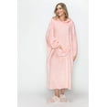 thumbnail image 4 of Double Take Full Size Pocketed Hooded Midi Lounge Dress, 4 of 11