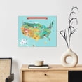 thumbnail image 6 of Lsque USA Tourist Map Print Wall Art – Decorative Picture for Living Room, Bedroom, and Office (Horizontal), 6 of 6