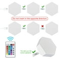 thumbnail image 7 of DYstyle RGB Hexagon Wall Lights Touch Sensitive USB-Power Lights LED Wall Panels DIY Geometric Modular Assembled RGB Colorful Light Ambiance Wall Sconces for Iiving Room Bedrooms DIY Lovers Gifts, 7 of 7