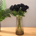 thumbnail image 2 of YIKA Halloween Decoration Artificial Flower Black Rose Artificial Silk Flower Artificial Rose Suitable For Halloween Family Wedding Party Decoration F3Halloween Yard Decor, 2 of 6