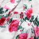 thumbnail image 5 of Body Para Bebé, Conjunto De Canastilla, Mono Sin Mangas Para Niño Pequeño, Diadema Con Estampado De Flores, Ropa De Dos Piezas Para Niños, Color Rosa Intenso Odeerbi  LM103-5592, 5 of 8