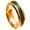 Rose & Black, variant on Gold-Tone Plated Tungsten Black Blue Carbon Fiber Eternity Ring Size 15