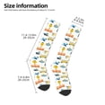 thumbnail image 2 of Daiia Sports Socks Cartoon Transport Printed Novelty Crew Socks for Men Women Knee High Socks Cotton Socks Soft & Breathable Support Unisex Socks, 2 of 9