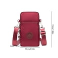 thumbnail image 3 of Bolsa cruzado para mujer, monedero informal a la moda para mujer, portátil para el trabajo (rojo vino) JShteea Para Estrenar, 3 of 6