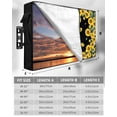 thumbnail image 7 of Outdoor TV Cover 52 to 55 Inch Weatherproof, Vintage Flowers Floral Print Waterproof TV Screen Protector for Outside Decor with Zipper and Pocket 52"L x 30"H , Black, 7 of 7