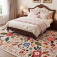 thumbnail image 2 of Lalado Floral Area Rugs, 8ft x 10ft Vintage Area Rugs for Living Room Bedroom Kitchen Indoor Home Decor, Washable Non-Slip Carpet, Pink, 2 of 11