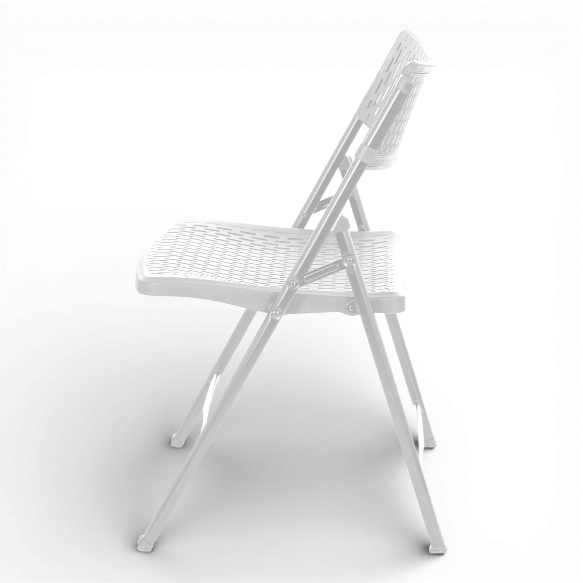 Hampden Furnishings Ava Collection Comfort Folding Chair, White, Pack of 4