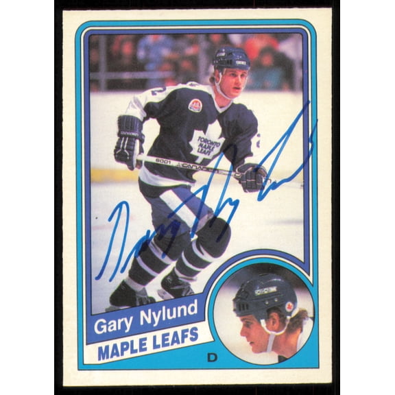 Gary Nylund Autographed 1984-85 O-Pee-Chee Card #307 Toronto Maple Leafs SKU #255059
