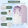 thumbnail image 3 of Purple Eucalyptus Arch Backdrop Cover, Spandex Fitted Wedding Arch Cover, Spring Botanical Plant Aesthetic Round Top Stand Covers for Birthday Ceremony Bridal Shower Party Decor 4x1.65 Ft, 3 of 9