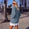 thumbnail image 3 of SUNBS Oversize Sweatshirts for Women Long Sleeve shirts Cowl Neck Drop Shoulder Pullover Tops Casual, 3 of 8