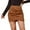 A-Khaki28, variant on XIAONU Womens Suede Mini Skirt Soft Draped Trendy Skirts Elegant Casual Party Workout Warp Skirt