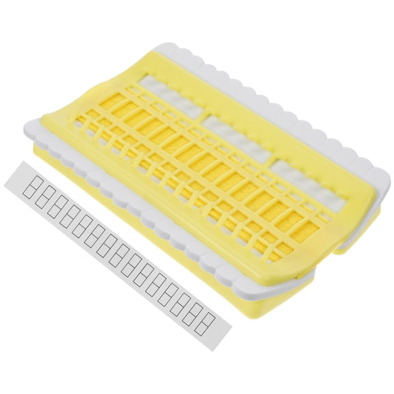 IDEANATEGRATE Thread Organizer Card, Yellow Thread Holder for Sewing Machine and Embroidery Supplies