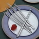 thumbnail image 4 of 10 pares de palillos reutilizables, palillos de metal de acero inoxidable, palillos chinos japoneses coreanos aptos para lavavajillas, 8.9 pulgadas (plata/palillos de chop) Ormromra Cubiertos, 4 of 7