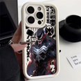 thumbnail image 3 of Marvel funda de teléfono de silicona líquida para Apple, carcasa trasera de parachoques, Iron Man, Spiderman Art, 11, 12, 13, 14, 15 Pro Max, 16 Plus, 3 of 5