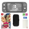 Nintendo Switch Lite in Gray with Pokemon Shield and Accessories