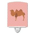 thumbnail image 1 of Carolines Treasures BB7818CNL Bactrian Camel Pink Check Ceramic Night Light, 1 of 1