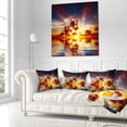 thumbnail image 3 of Designart Caribbean Sunset with Beautiful Sky - Seashore Throw Pillow - 16x16, 3 of 5