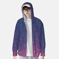 thumbnail image 2 of Disketp Violet Pailleté pour Hommes Protection Solaire Chandail à Capuchon Performance Manches Longues Pêche Extérieur Léger-TG, 2 of 7